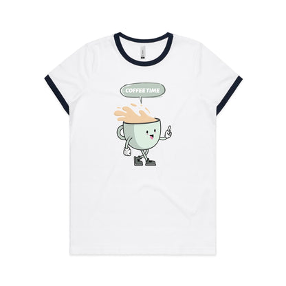 Coffee Time - Women's Ringer Tee