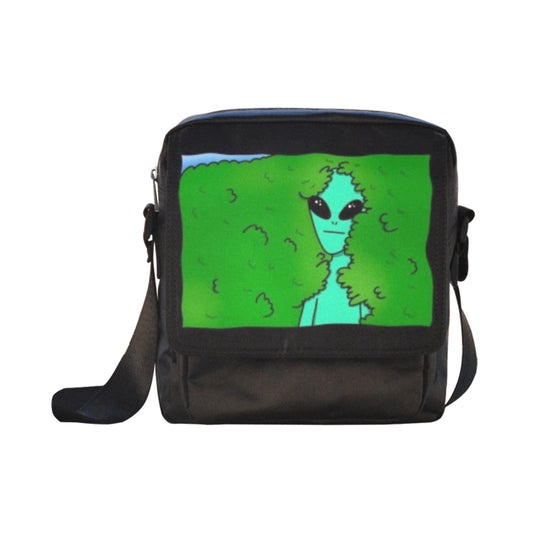 Alien Backing Into Hedge Meme - Crossbody Nylon Bag Crossbody Bags