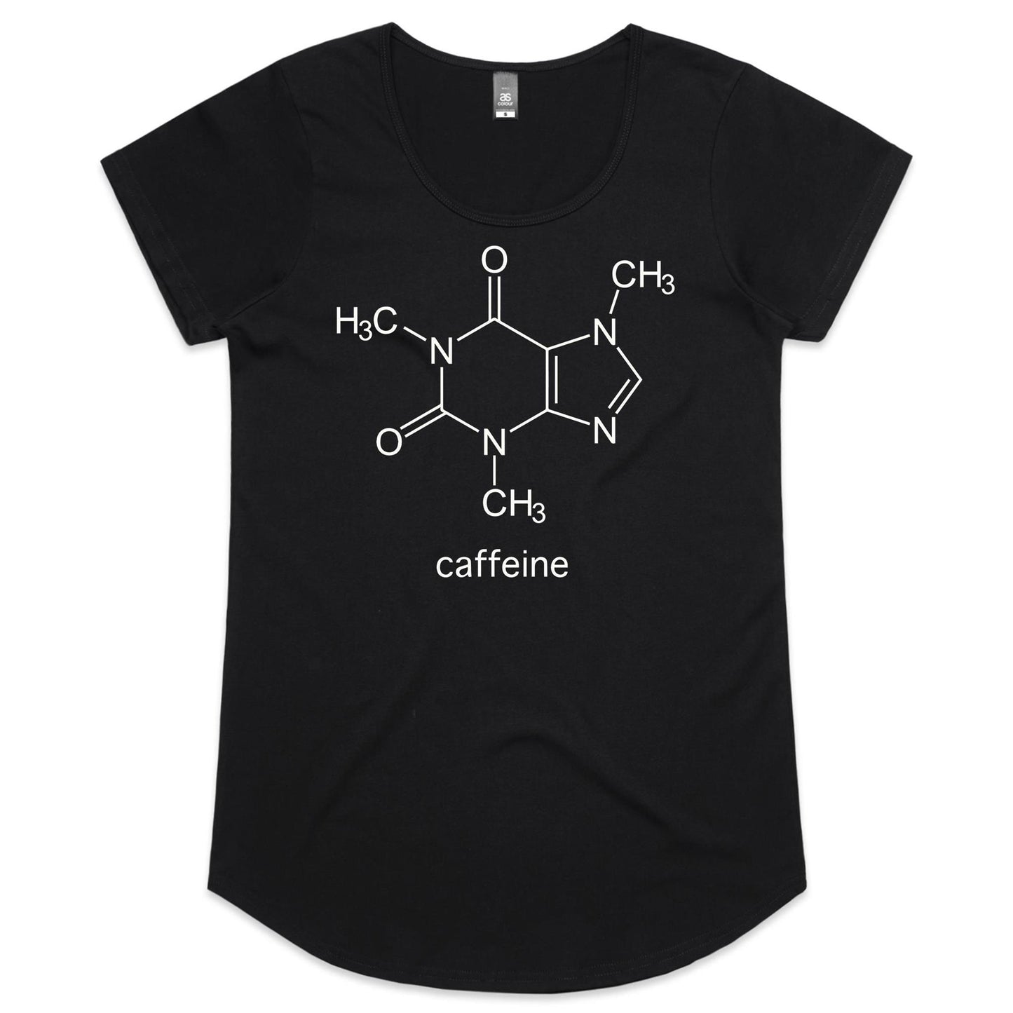 Caffeine Molecule - Womens Scoop Neck T-Shirt