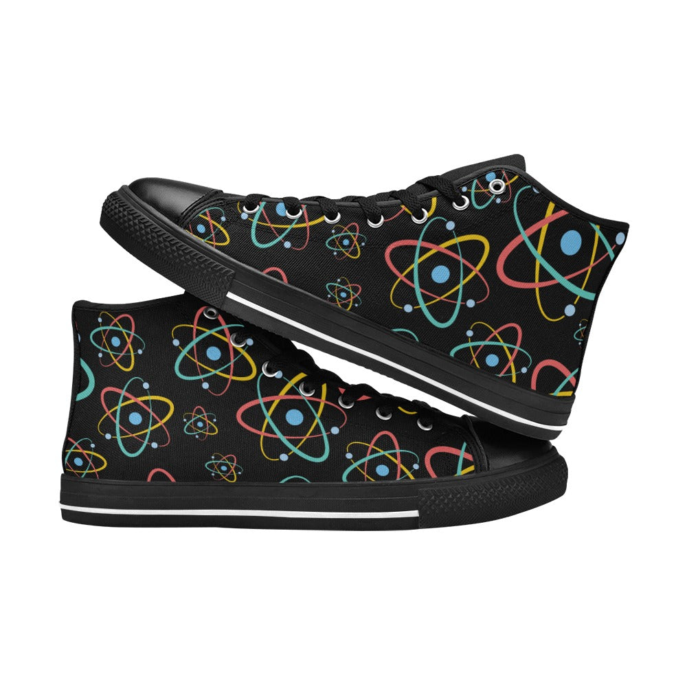 Atoms - Men's High Top Canvas Shoes