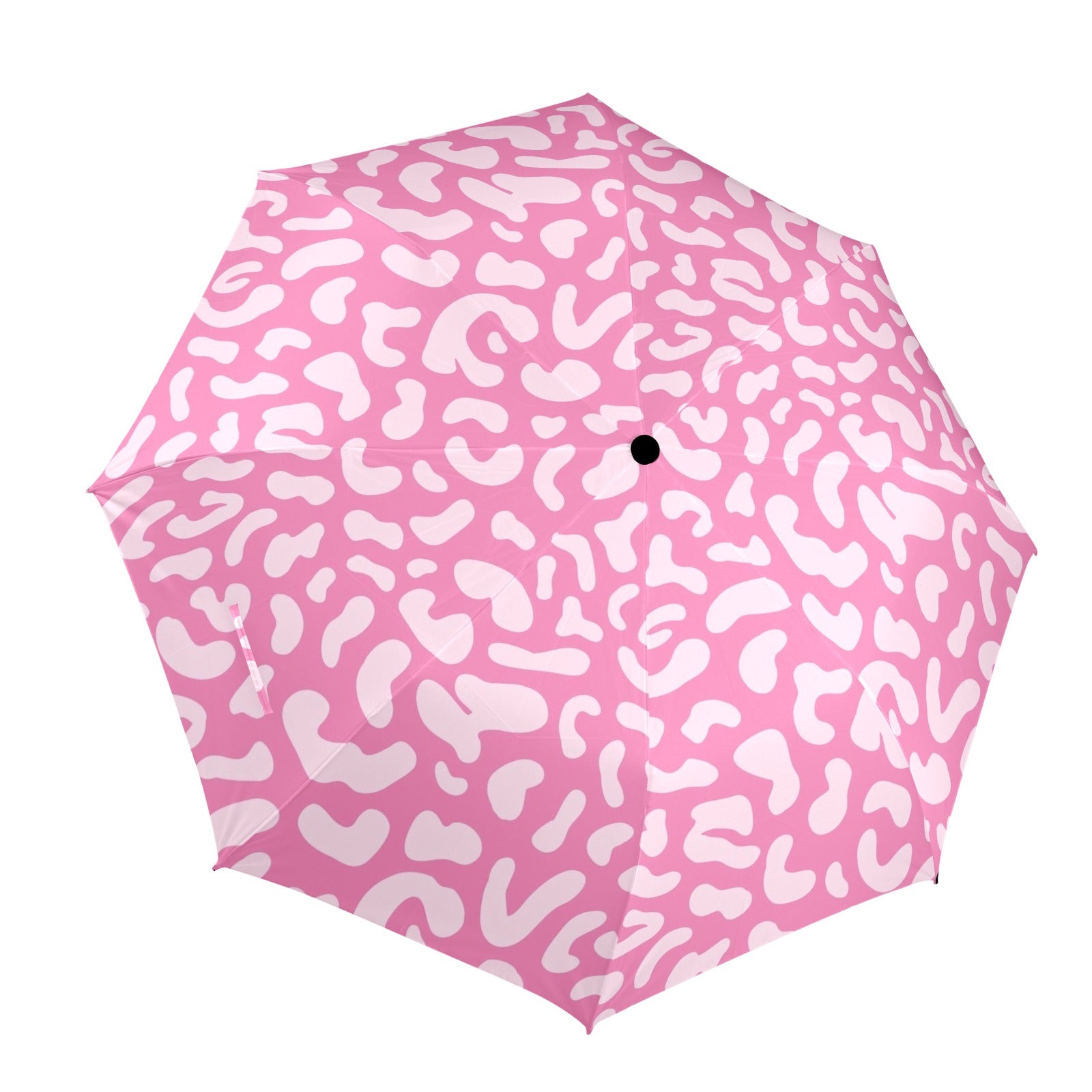 Pink Leopard - Semi-Automatic Foldable Umbrella Semi-Automatic Foldable Umbrella Printed Offshore