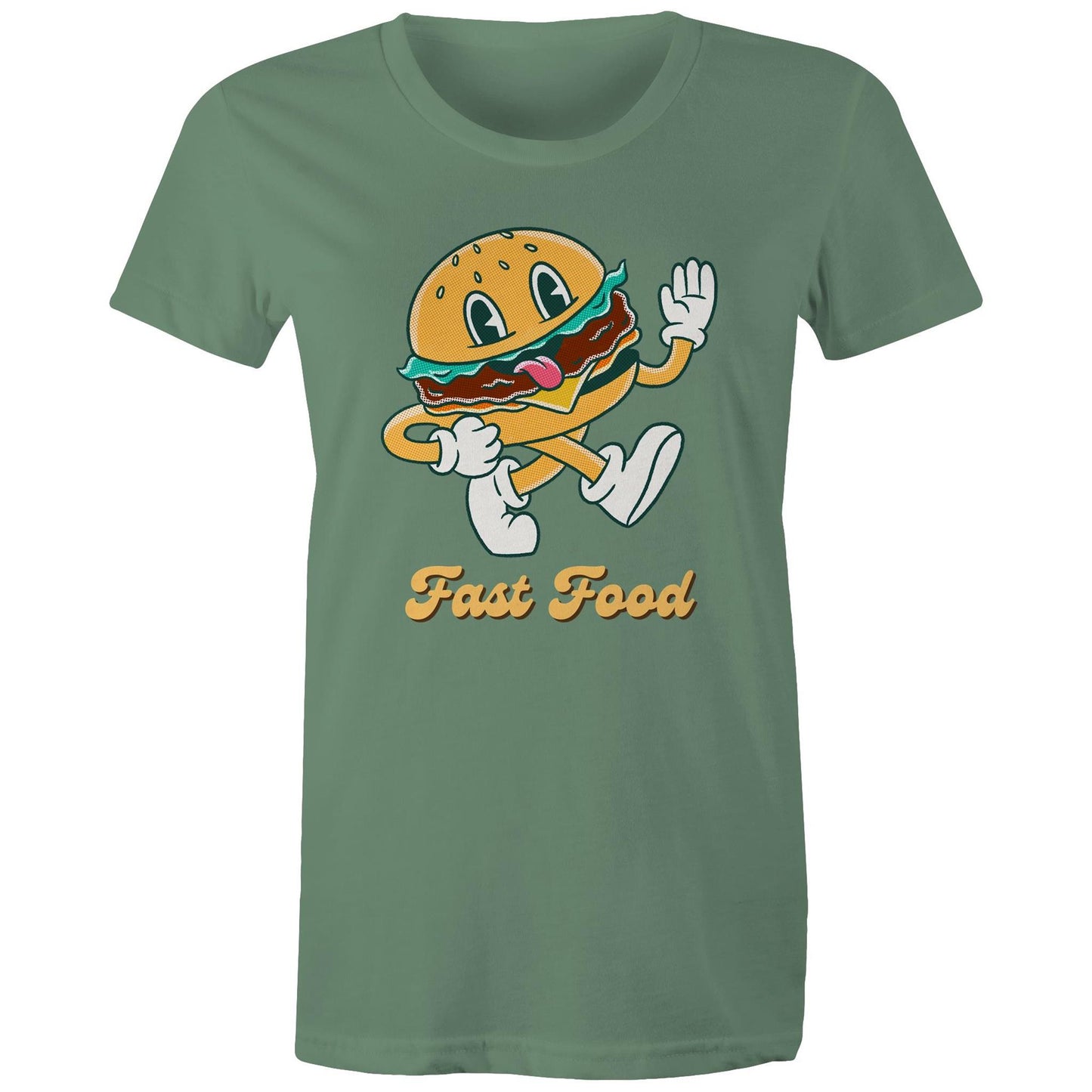 Fast Food, Hamburger - Womens T-shirt