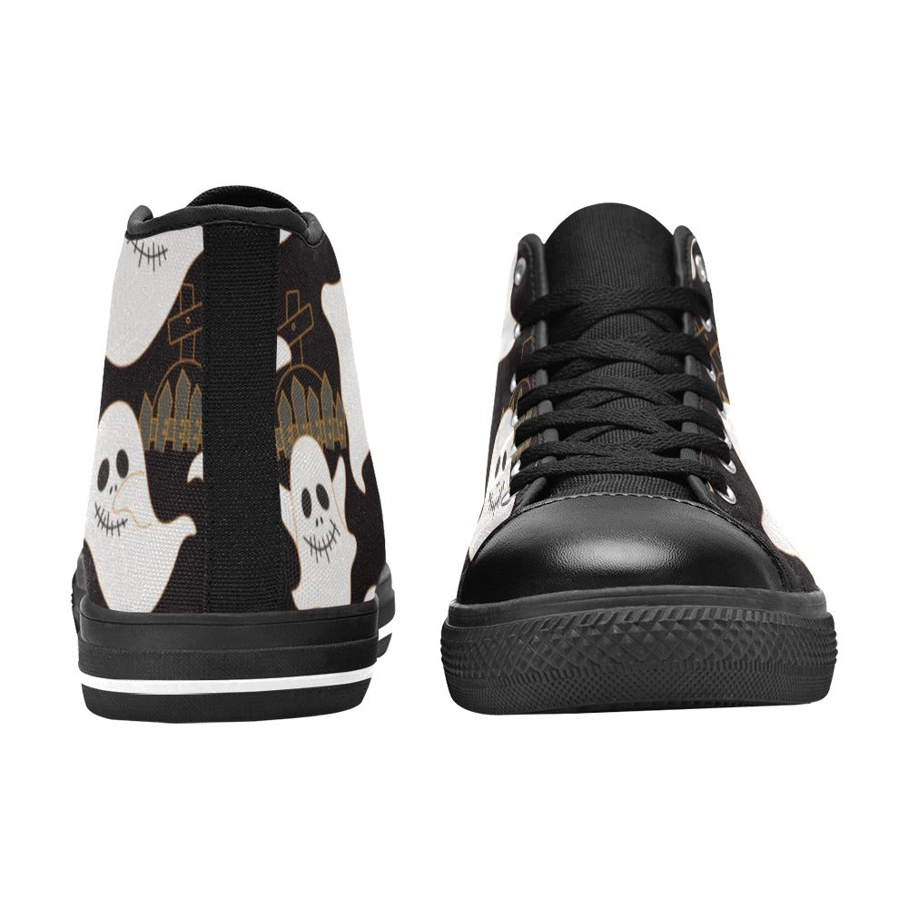 Ghosts - Women's High Top Canvas Shoes