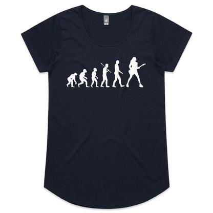 Evolution Of A Guitar Player - Womens Scoop Neck T-Shirt