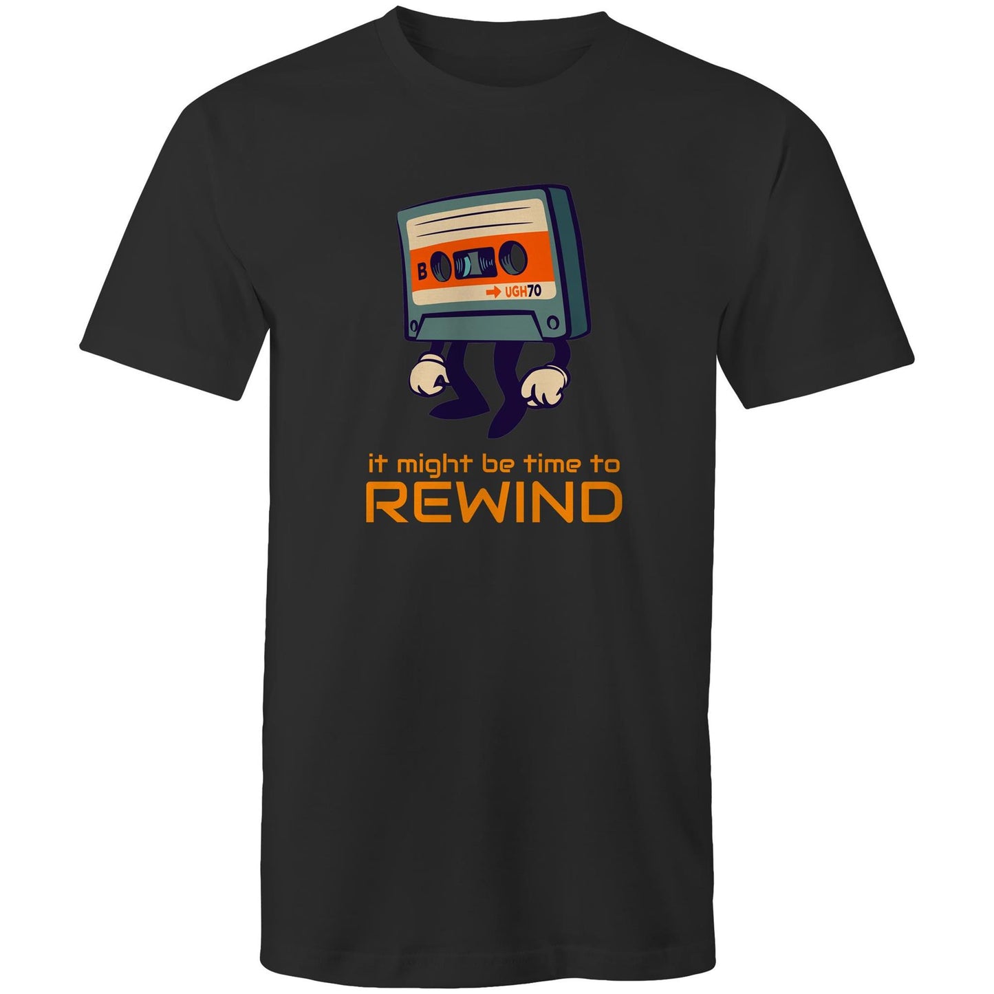 Cassette Tape, It Might Be Time To Rewind - Mens T-Shirt