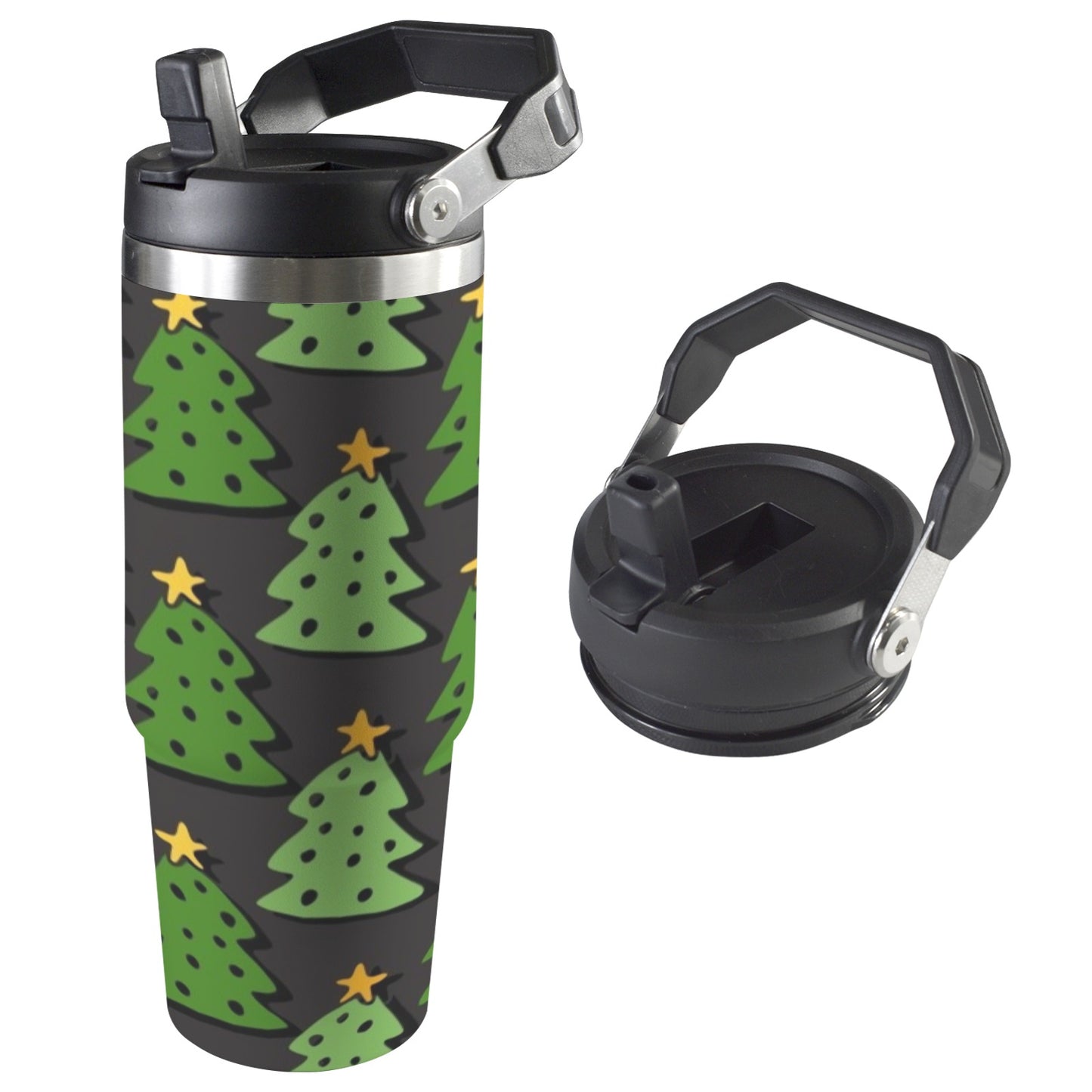 Christmas Trees - 30oz Tumbler with Top Handle