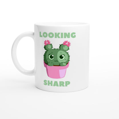 Cactus, Looking Sharp - White 11oz Ceramic Mug Default Title White 11oz Mug Globally Fulfilled Plants