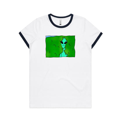 Alien Hedge Meme - Women's Ringer Tee