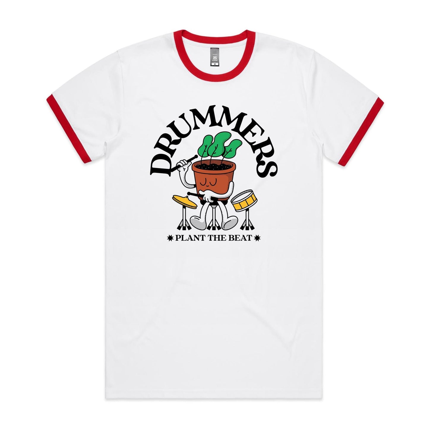 Drummers Plant The Beat - Staple Ringer Tee