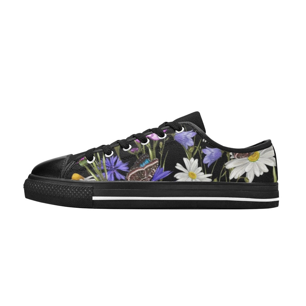 Butterfly Flowers - Women's Classic Canvas Shoes