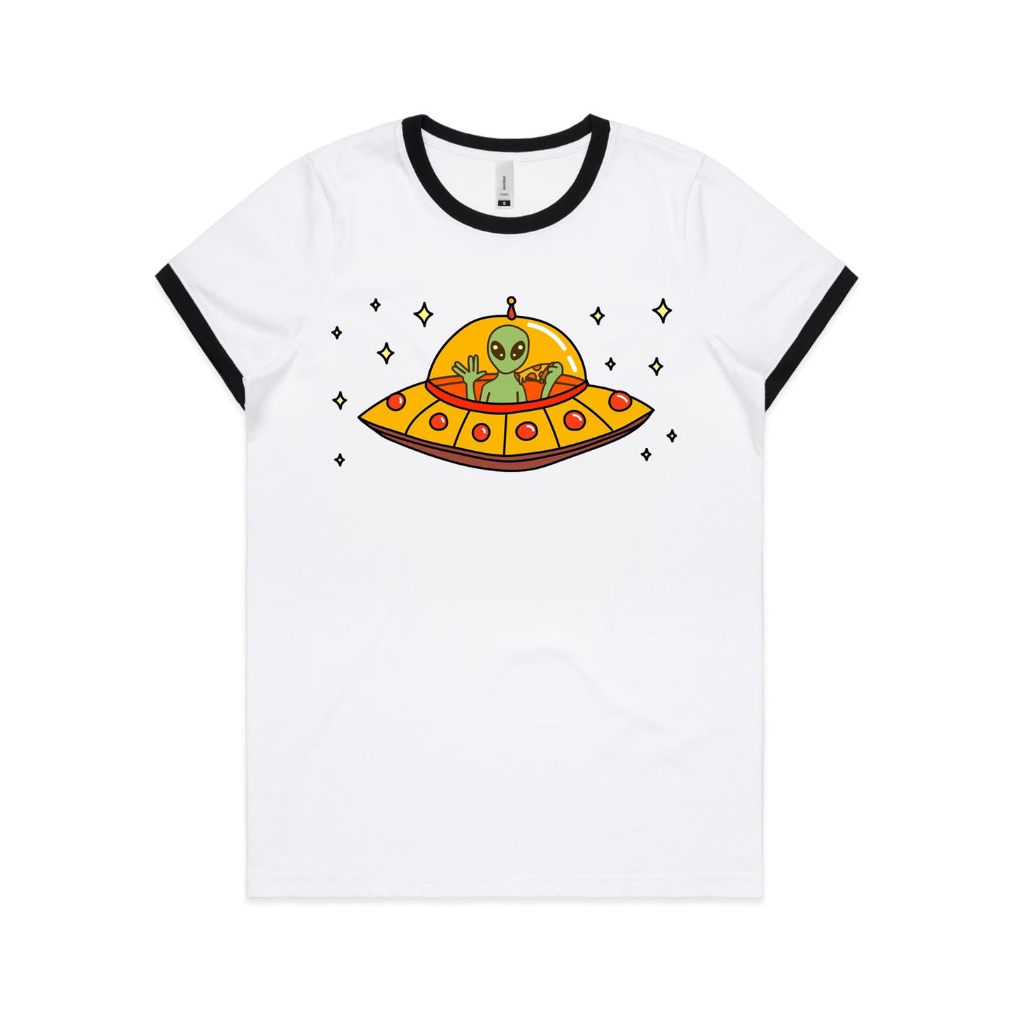 Alien Pizza - Women's Ringer Tee