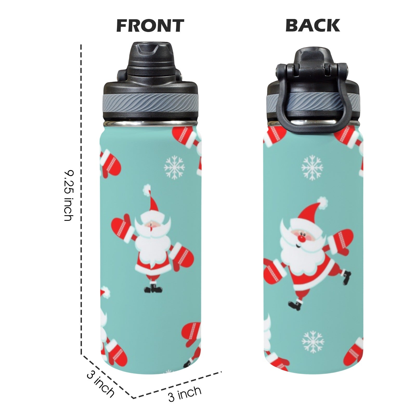 Santas - Insulated Water Bottle with Dual-Use Lid (18oz) Insulated Water Bottle with Dual-Use Lid (18oz) Printed Offshore