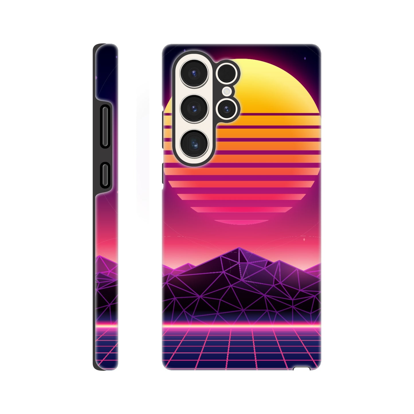 80's Sunrise - Phone Tough Case Galaxy S23 Ultra Phone Case Games Globally Fulfilled Retro Sci Fi