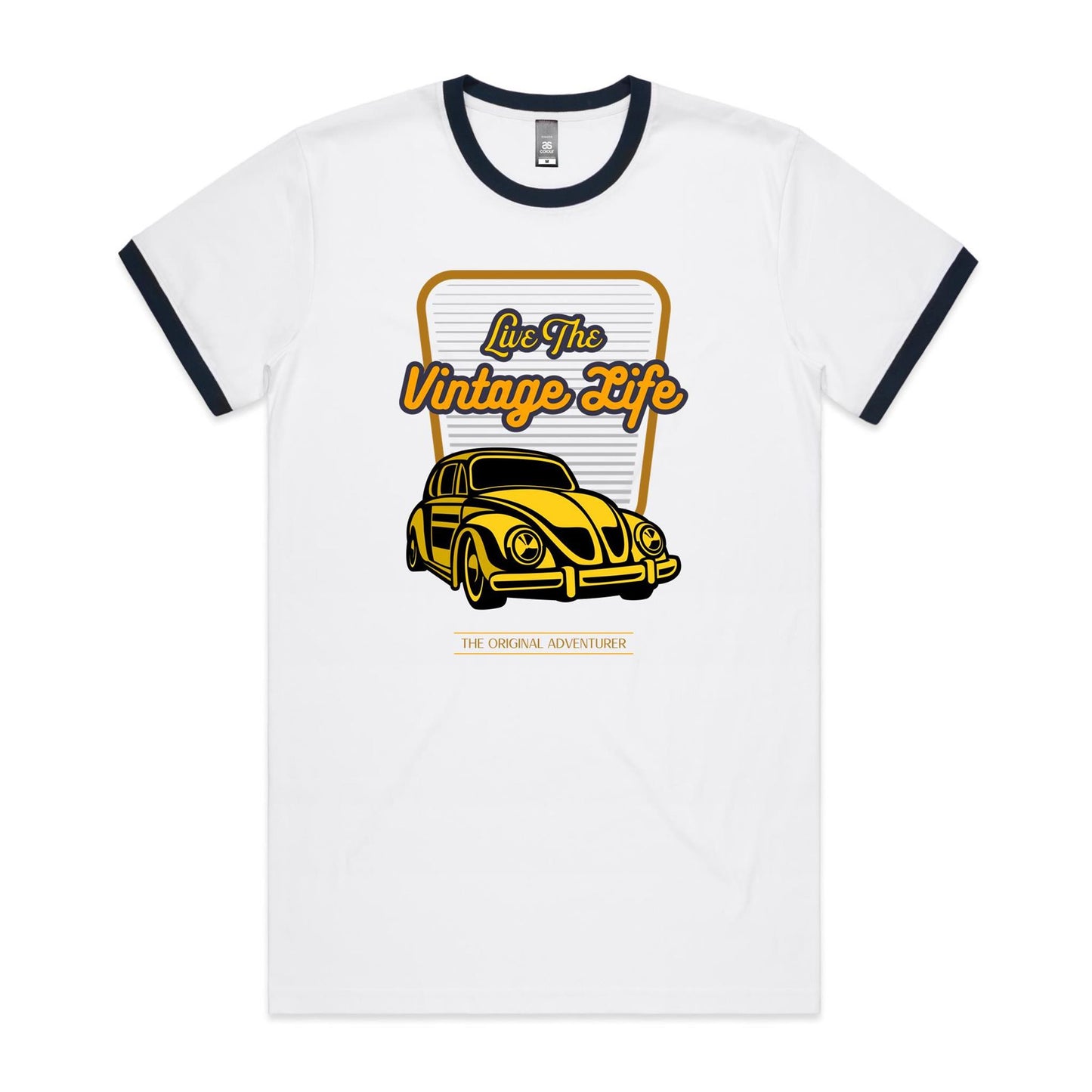 Live The Vintage Life, Car - Staple Ringer Tee