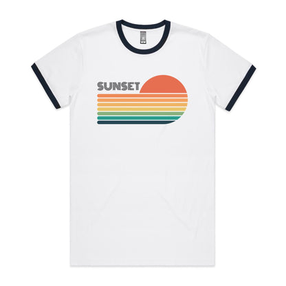 Retro Sunset - Staple Ringer Tee