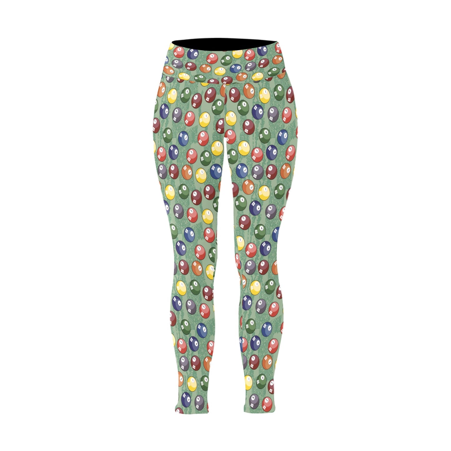 Pool Balls - Womens High Waist Leggings (Sizes 16-22)