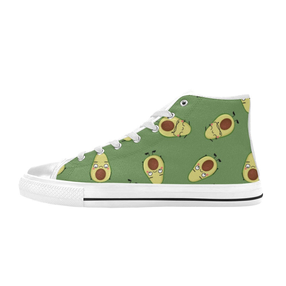 Avocado Characters - Women's High Top Canvas Shoes