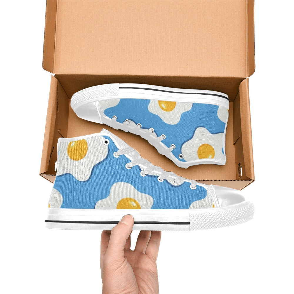 Fried Eggs - Kids High Top Canvas Shoes Kids High Top Canvas Shoes Printed Offshore