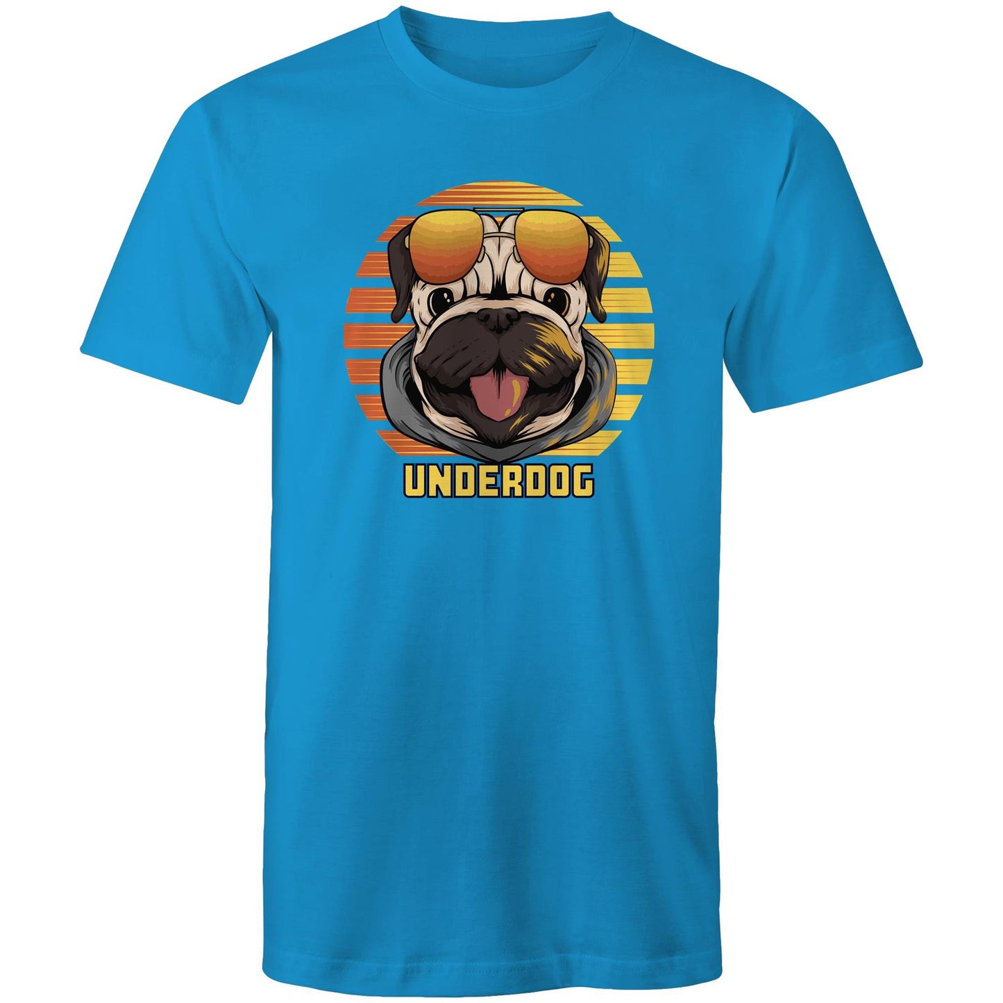 Underdog - Mens T-Shirt Arctic Blue Mens T-shirt animal Printed In Australia