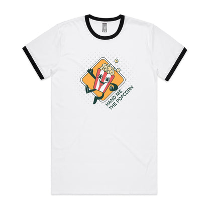 Hand Me The Popcorn - Staple Ringer Tee