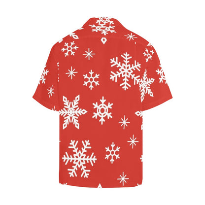 Red Snowflakes, Christmas - Hawaiian Shirt