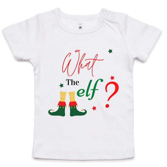 What The Elf? - Baby T-shirt White Christmas Baby T-shirt Merry Christmas