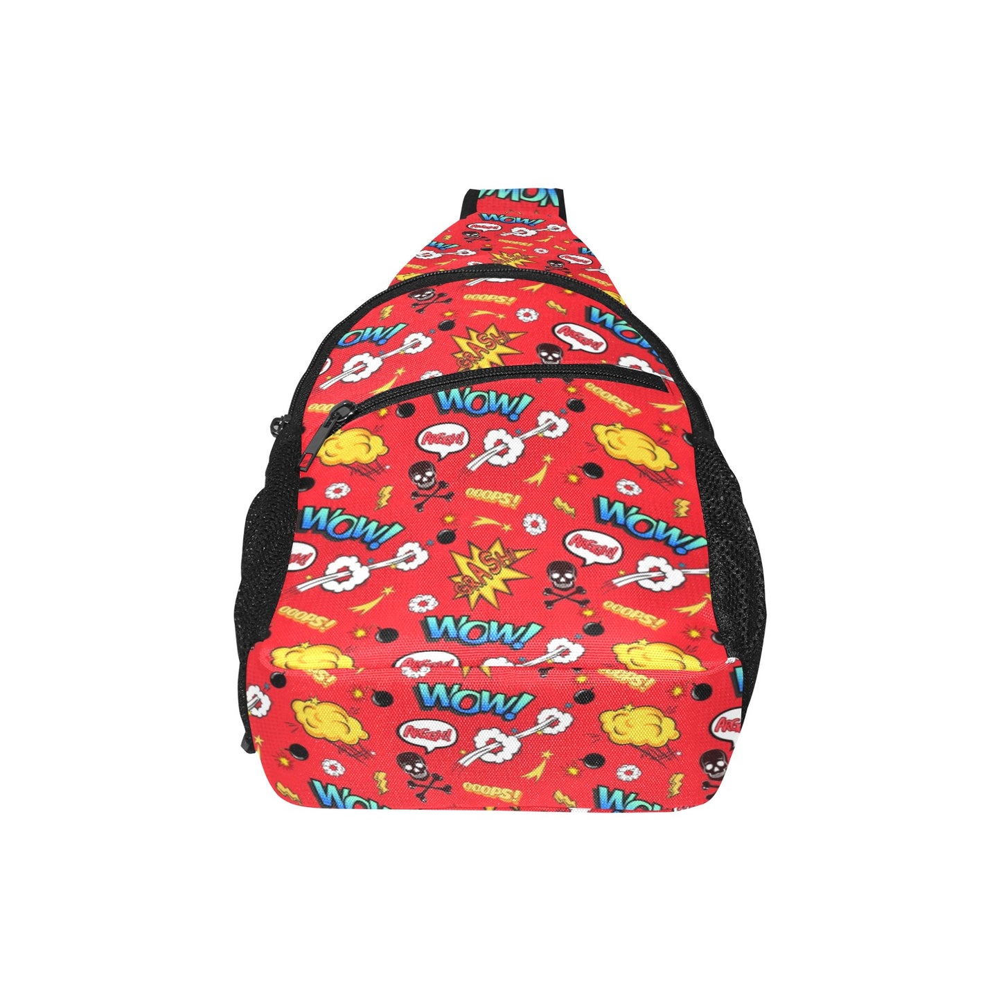 Comic Book Red - Chest Bag With Full Print