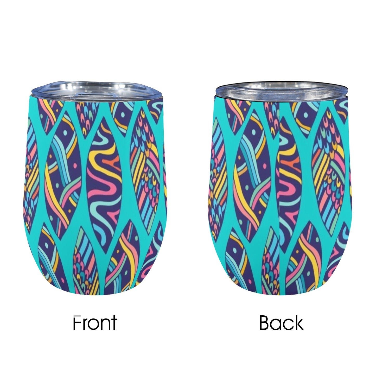 Surfboards - 12oz Wine Tumbler 12oz Wine Tumbler Printed Offshore Summer Surf