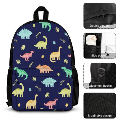 Dinosaurs - School Backpack Three Piece Set School Backpack Three Piece Set animal Printed Offshore