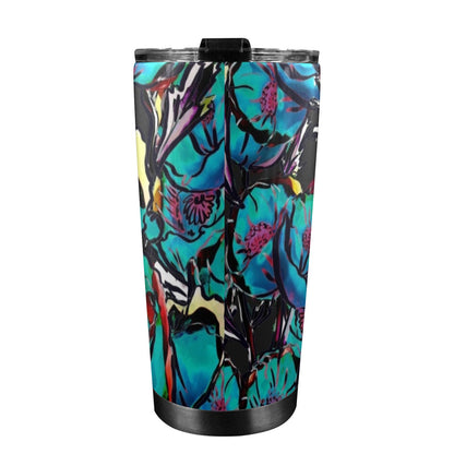 Flower It Blue - 20oz Travel Mug / Tumbler