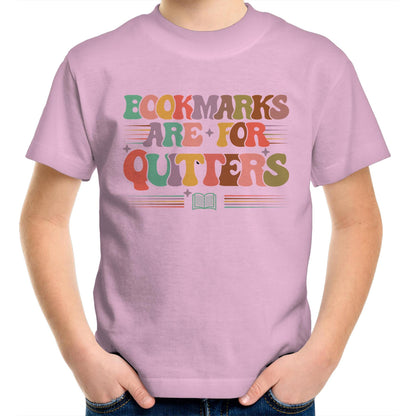 Bookmarks Are For Quitters - Kids Youth T-Shirt