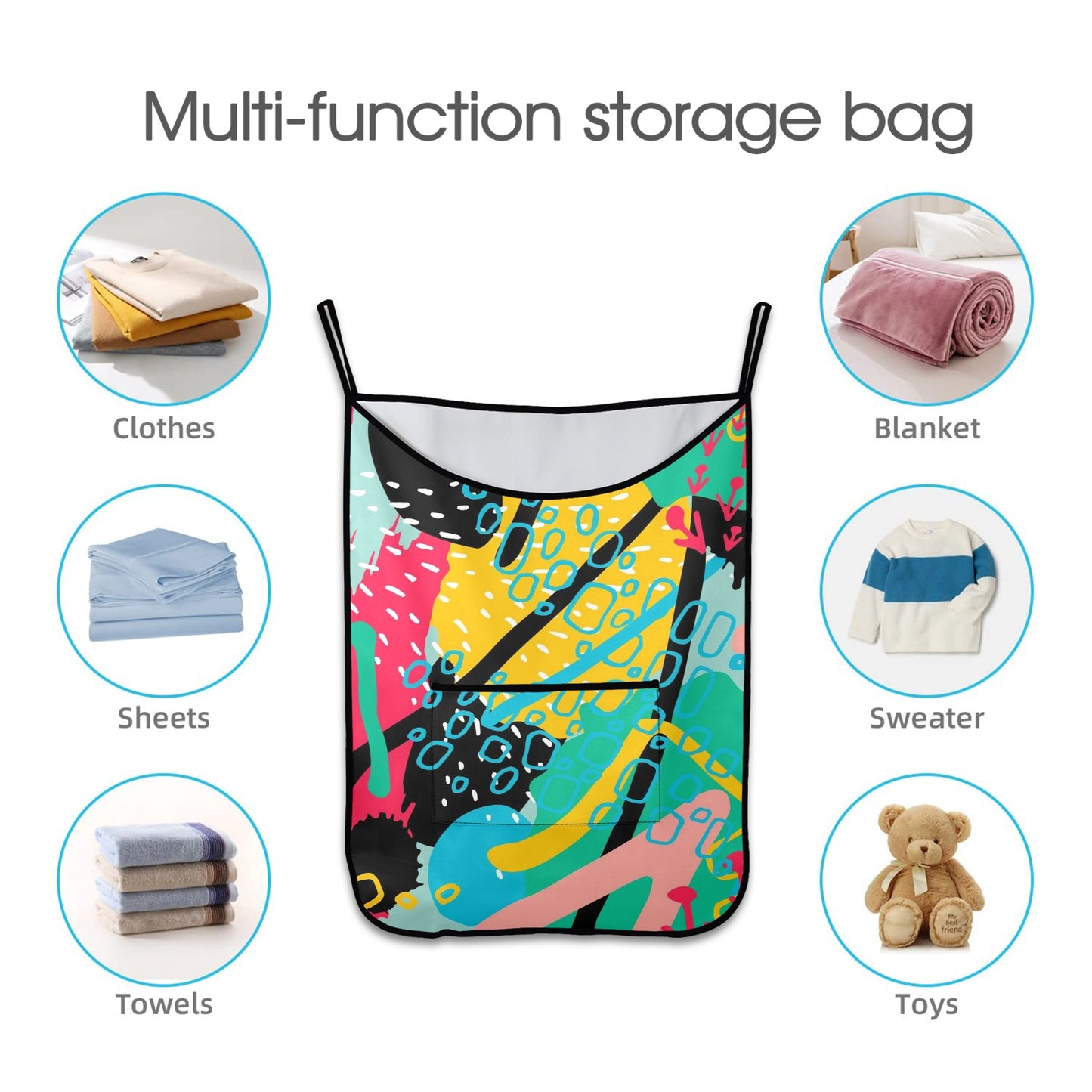 Bright And Colourful - Hanging Laundry Bag