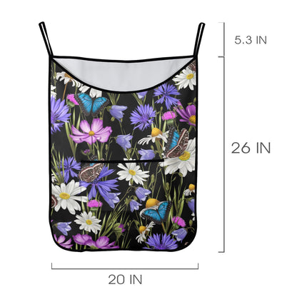 Butterfly Flowers - Hanging Laundry Bag