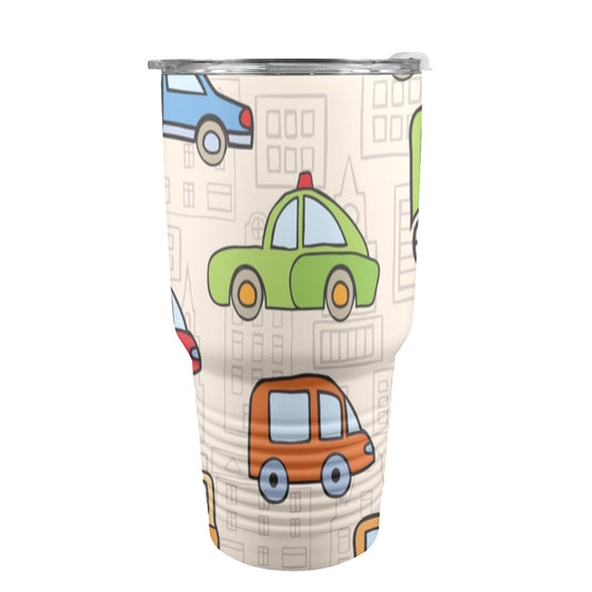 Kids Cars - 30oz Insulated Stainless Steel Mobile Tumbler