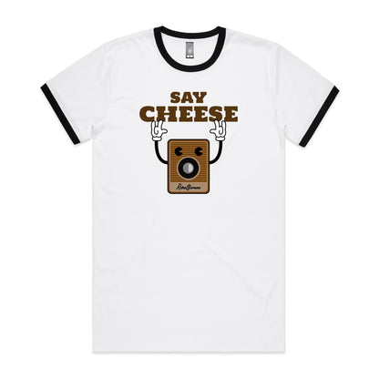 Say Cheese, Retro Camera - Staple Ringer Tee