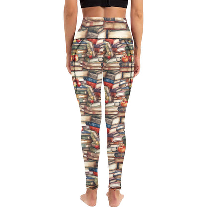 Watercolour Books - Women's Leggings with Pockets