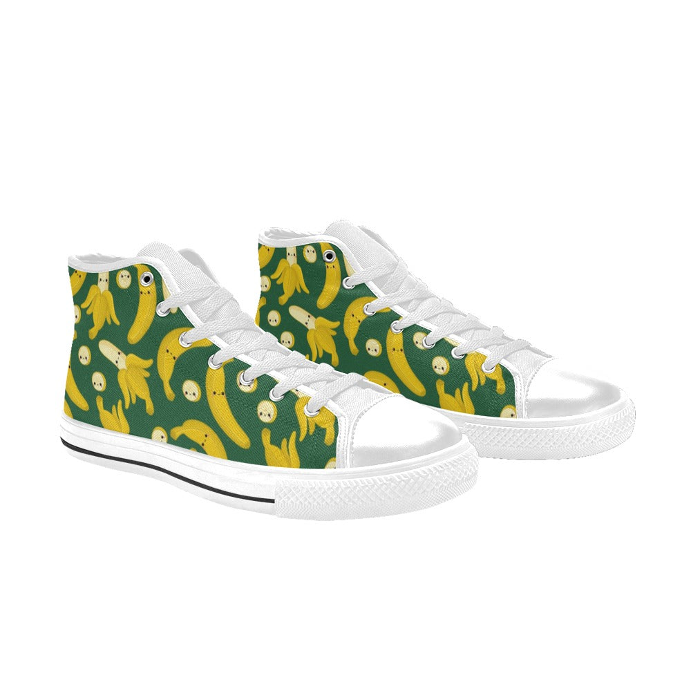 Happy Bananas - Men's High Top Canvas Shoes