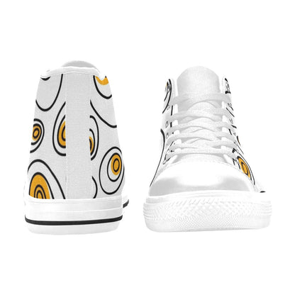 Abstract Eggs - Men's High Top Canvas Shoes