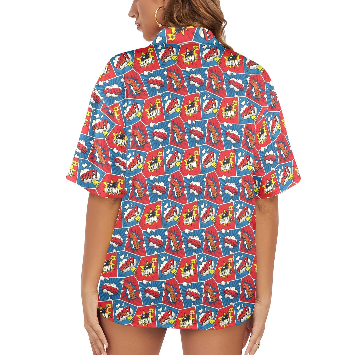 Comic Book Pop - Womens Hawaiian Shirt