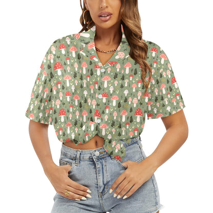 Mushroom Garden - Womens Hawaiian Shirt