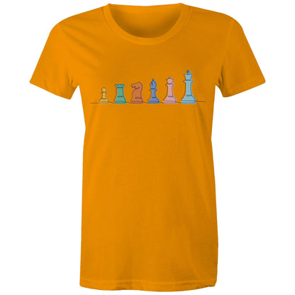 Chess - Womens T-shirt Orange Womens T-shirt Chess Games