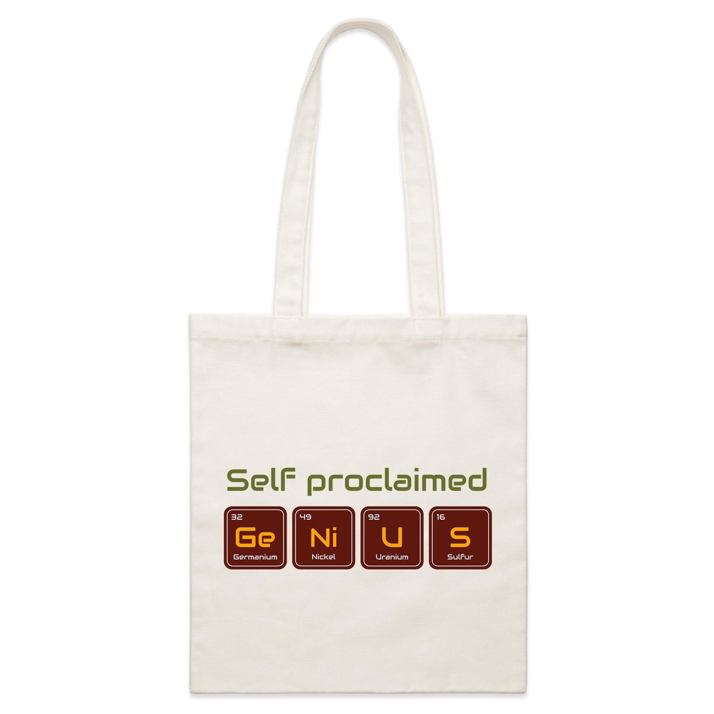 Self Proclaimed Genius, Periodic Table - Parcel Canvas Tote Bag Default Title Parcel Tote Bag Science