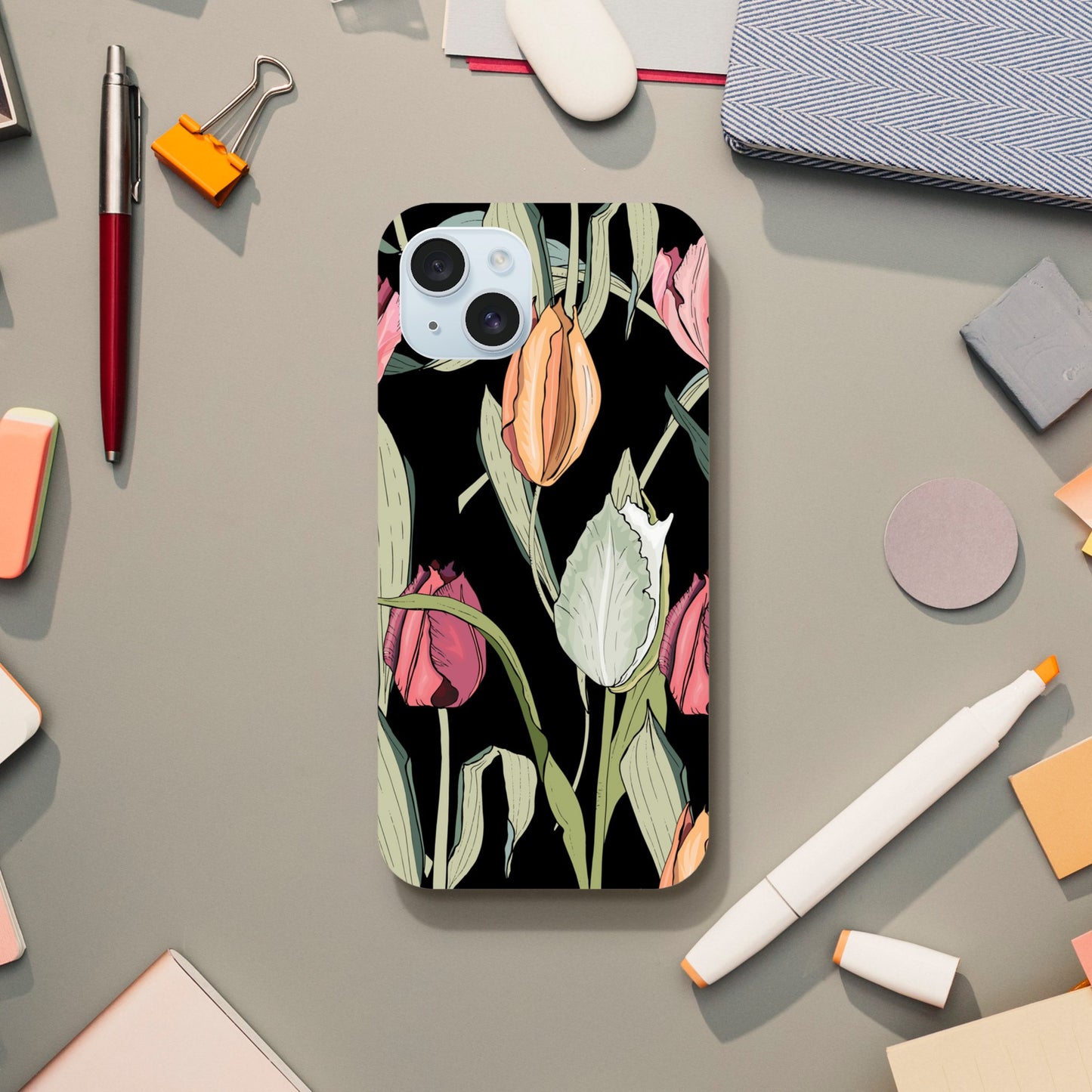 Tulips - Phone Tough Case iPhone 15 Plus Phone Case