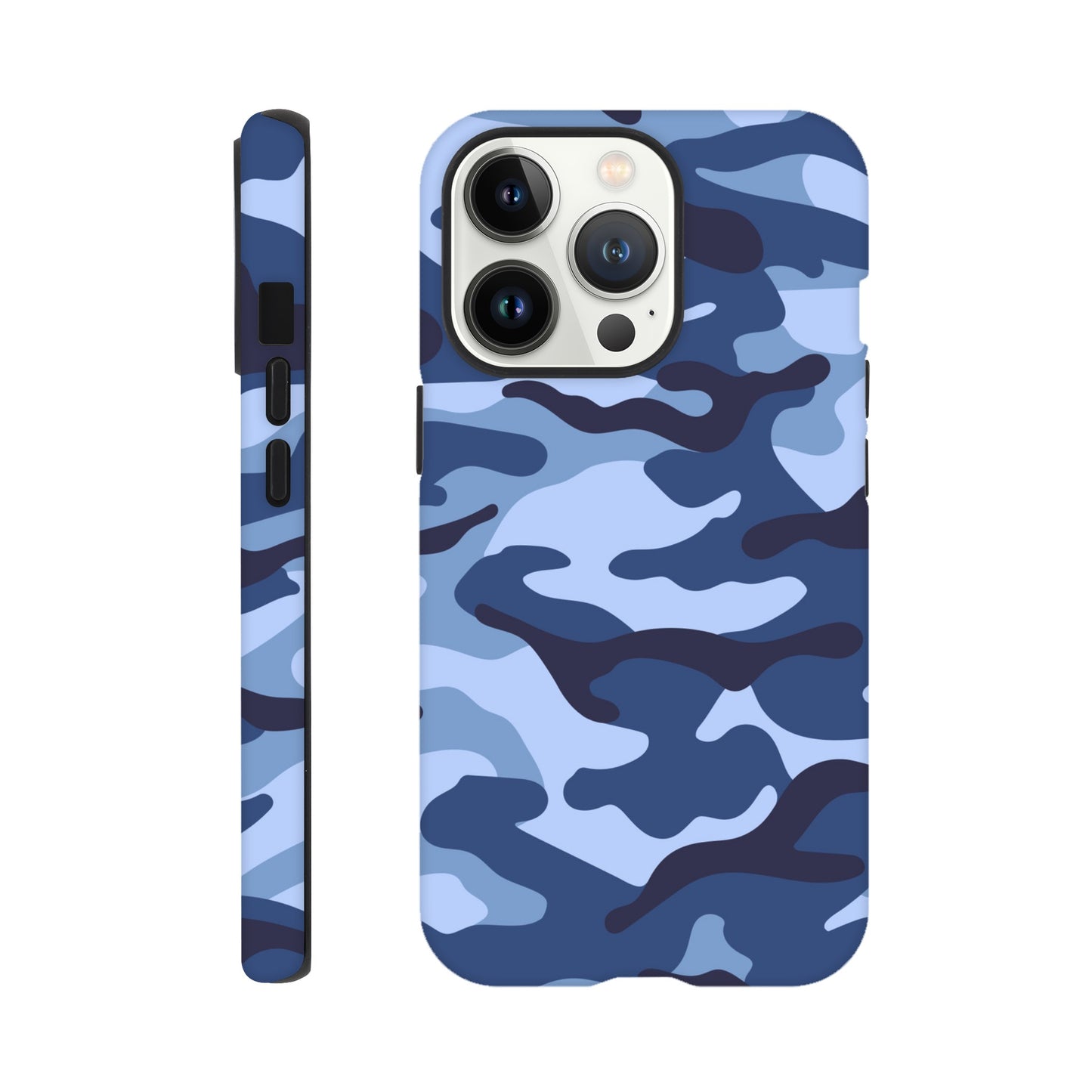 Blue Camouflage - Phone Tough Case iPhone 13 Pro Phone Case Globally Fulfilled