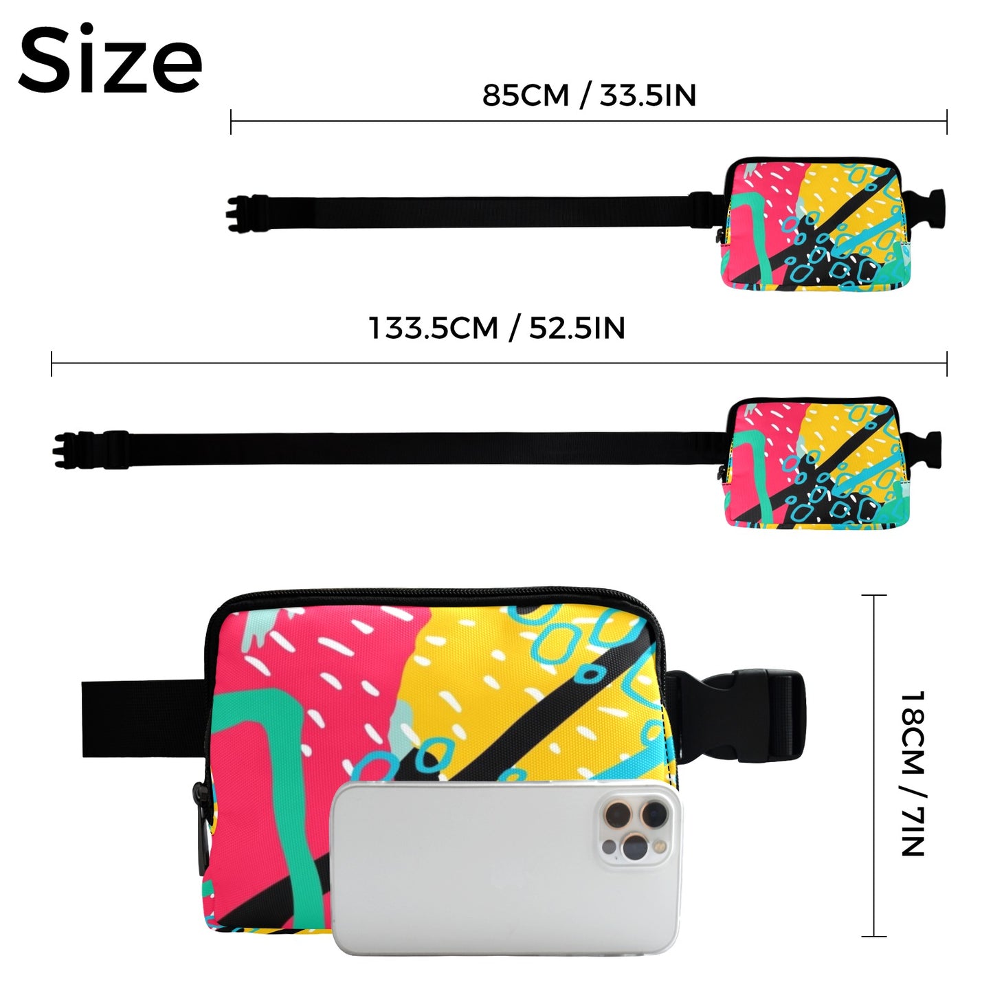 Bright And Colourful - Belt Bag Belt Bag Printed Offshore