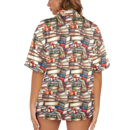 Watercolour Books - Womens Hawaiian Shirt