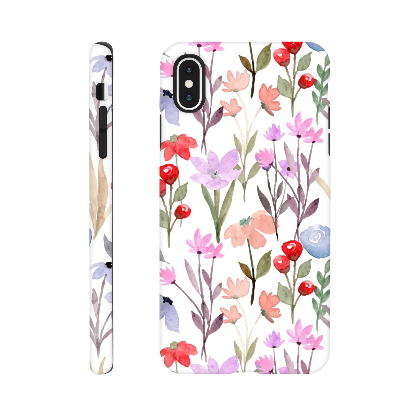 Watercolour Flowers - Phone Tough Case iPhone XS Max Phone Case Globally Fulfilled Plants