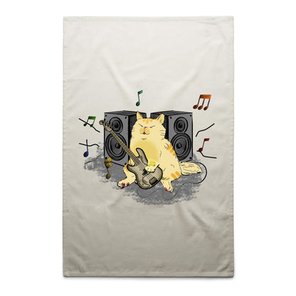 Cat Bass Player - AS Colour Tea Towel