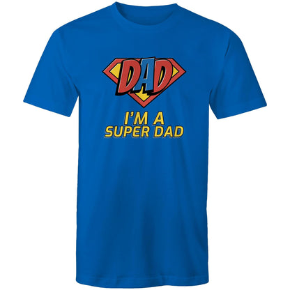 I'm A Super Dad - Mens T-Shirt Bright Royal Mens T-shirt Dad Printed In Australia