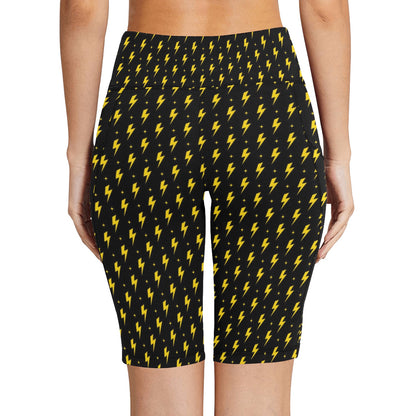 Yellow Lightning - Women's Bike Shorts